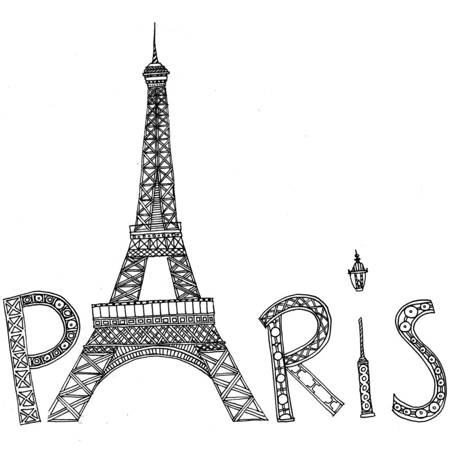 Eiffel tower coloring pages pictures free printable