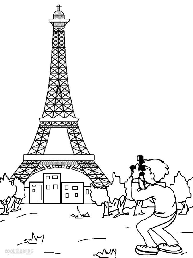 Eiffel tower coloring pages eiffel tower drawing