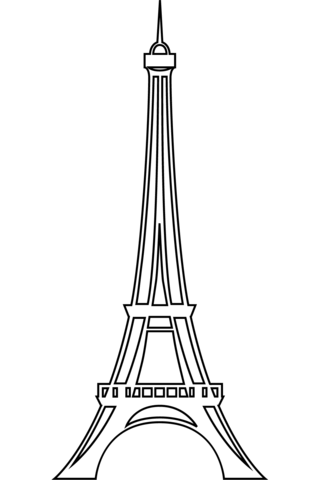 Eiffel tower coloring page free printable coloring pages