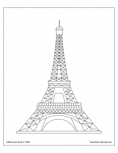 Free paris coloring pages for download printable pdf