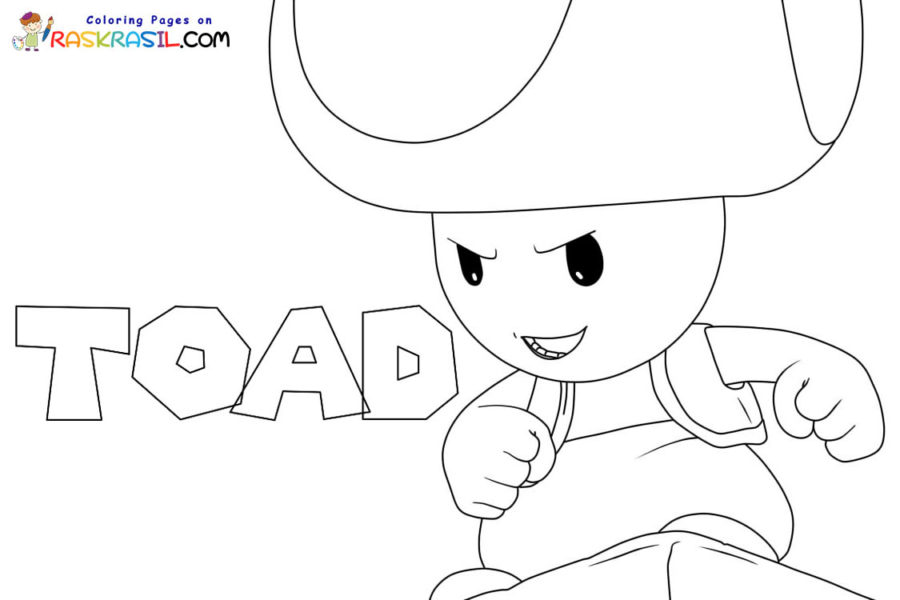 Toad mario coloring pages