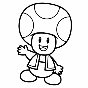 Toad coloring page