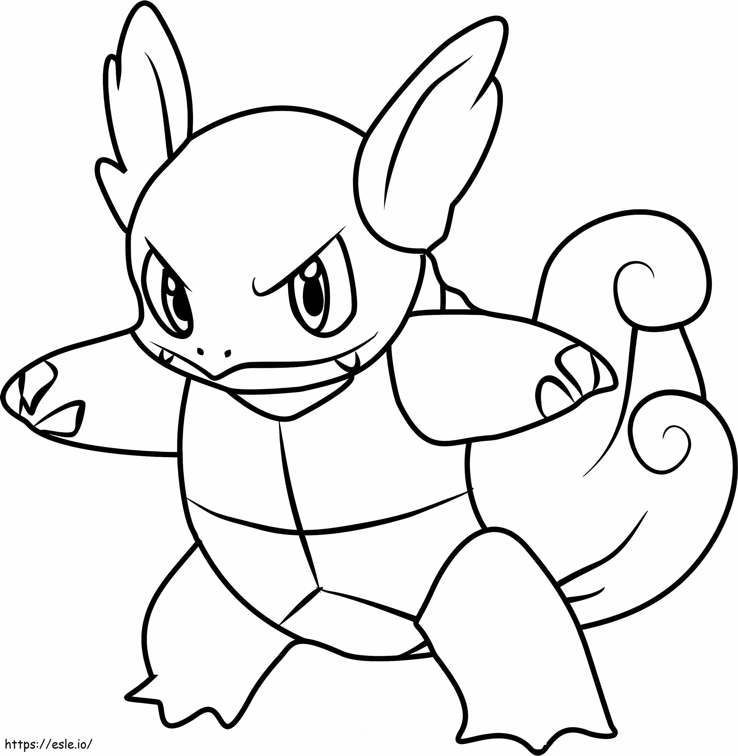 Wartortle pokemon a coloring page