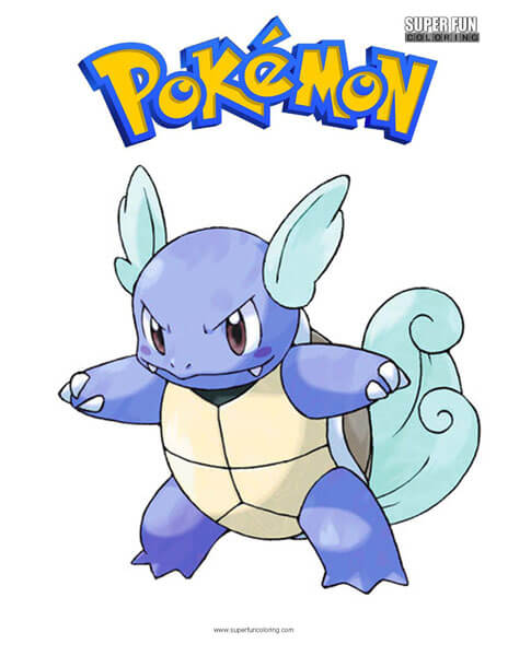 Wartortle pokemon coloring page