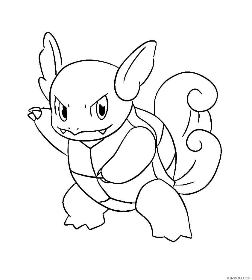 Pokemon wartortle coloring page