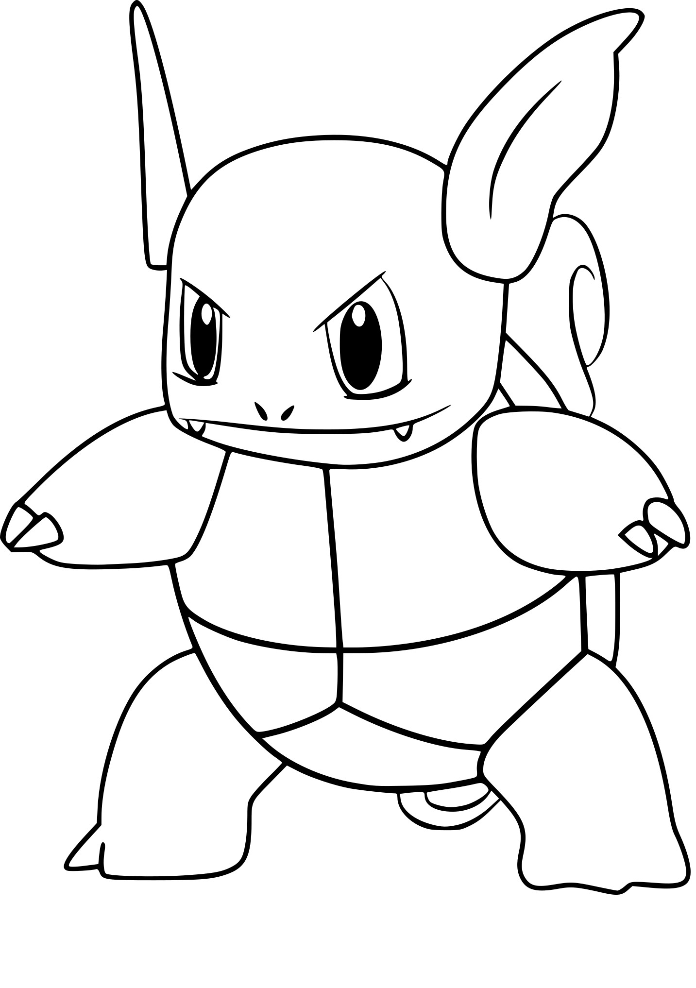 Wartortle pokemon go coloring page