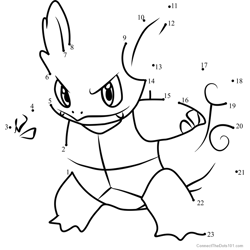 Pokemon wartortle connect the dots printable worksheets