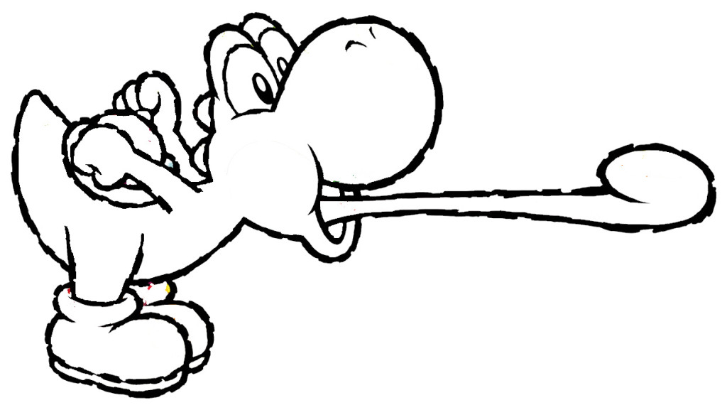 Yoshi mario coloring pages