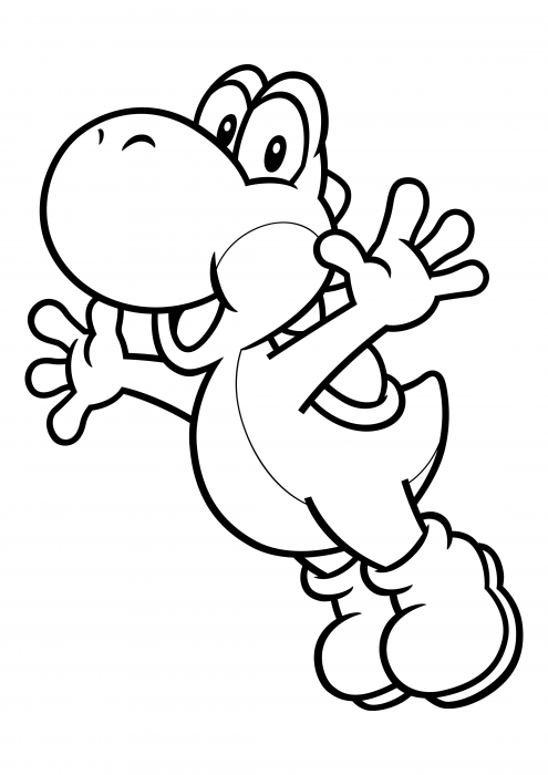 Yoshi coloring pages super mario coloring pages