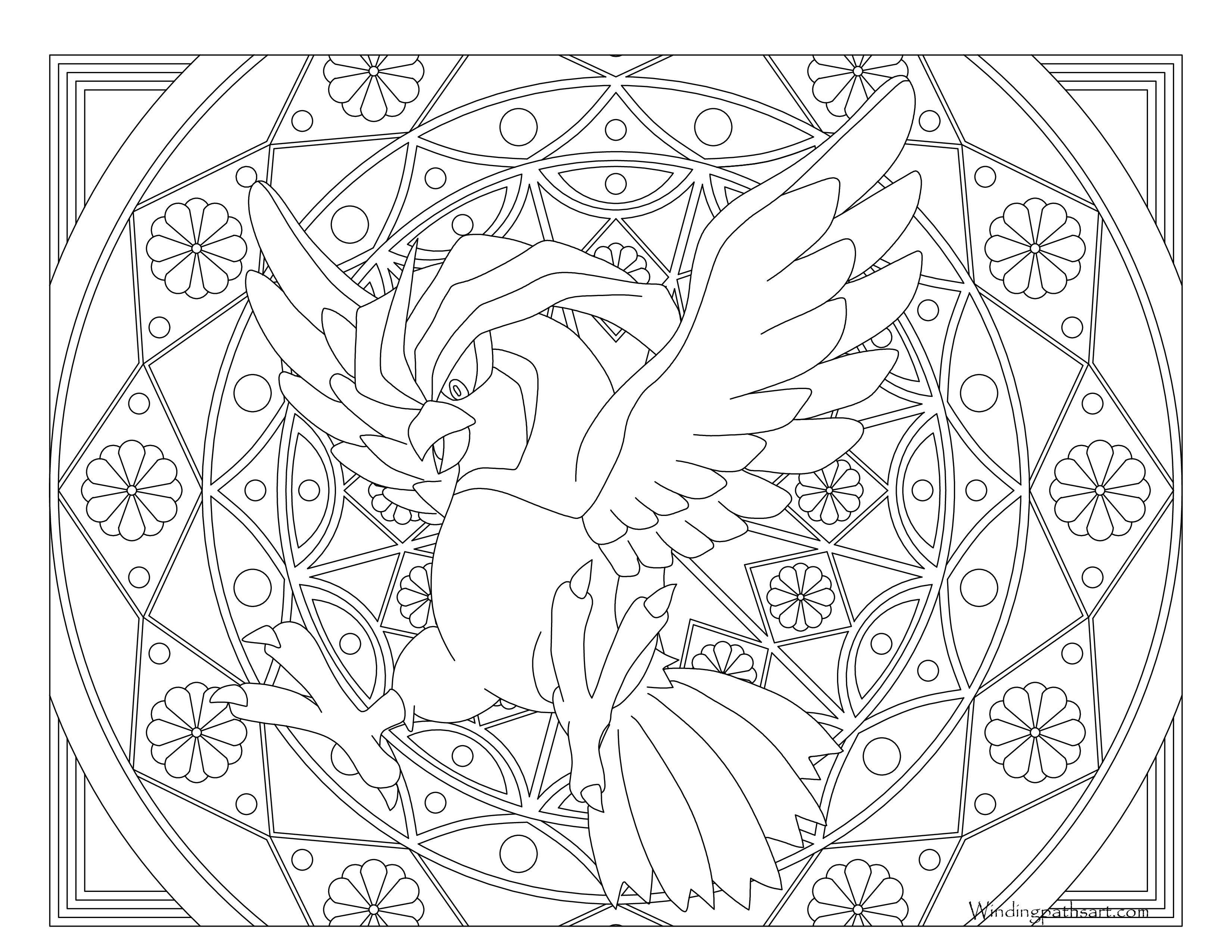 Pidgeotto pokemon coloring page