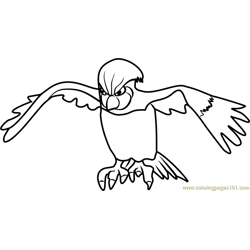 Pidgeot coloring pages for kids