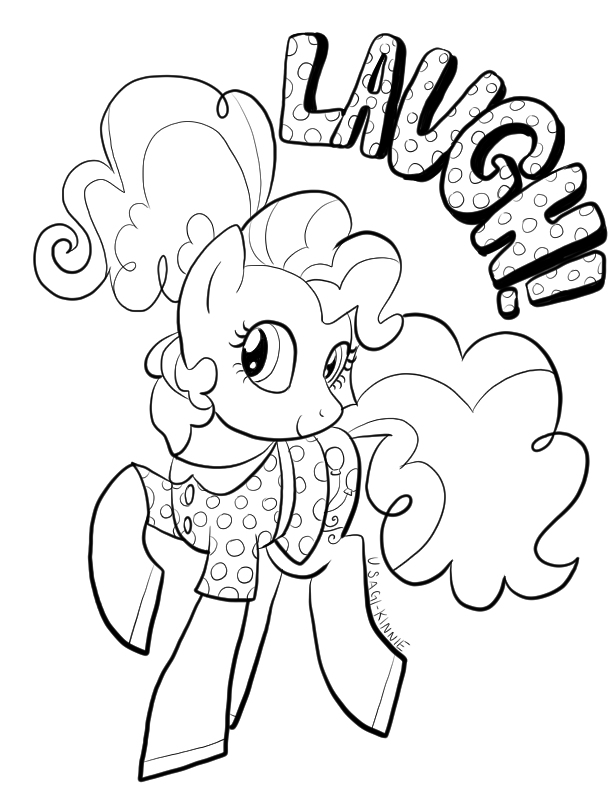 Pinkie pie coloring page by usagi