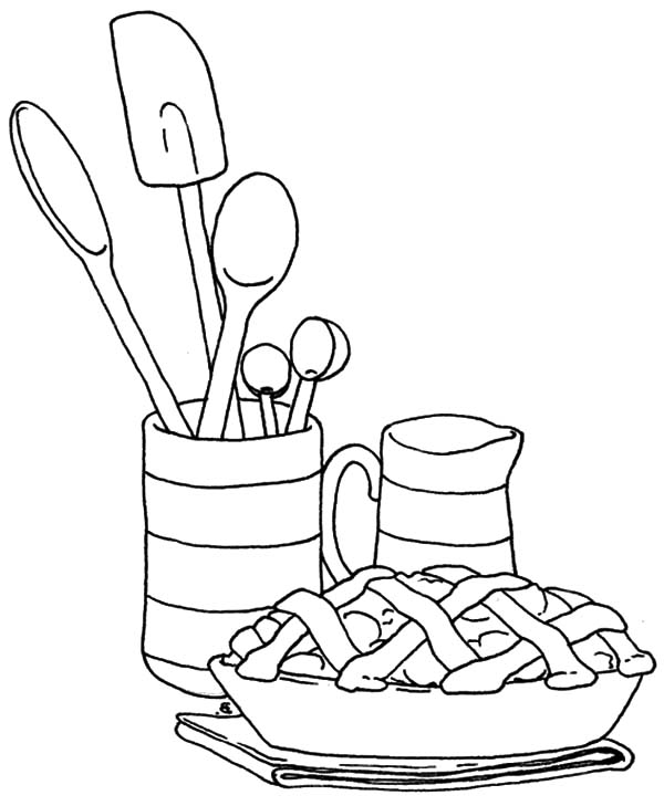 Apple pie coloring pages