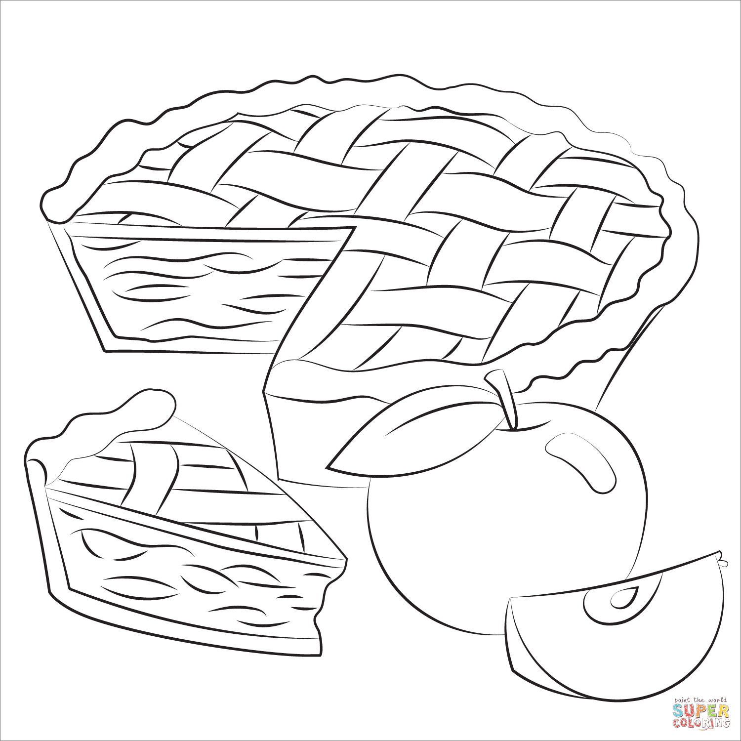 Apple pie coloring page free printable coloring pages coloring pages drawing apple pie drawing