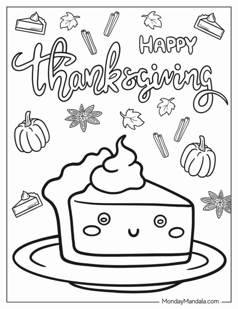 Thanksgiving coloring pages free pdf printables