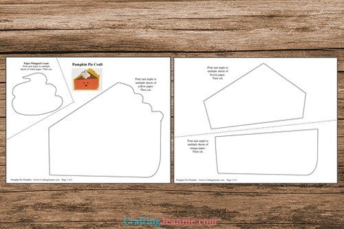 Pumpkin pie craft free template