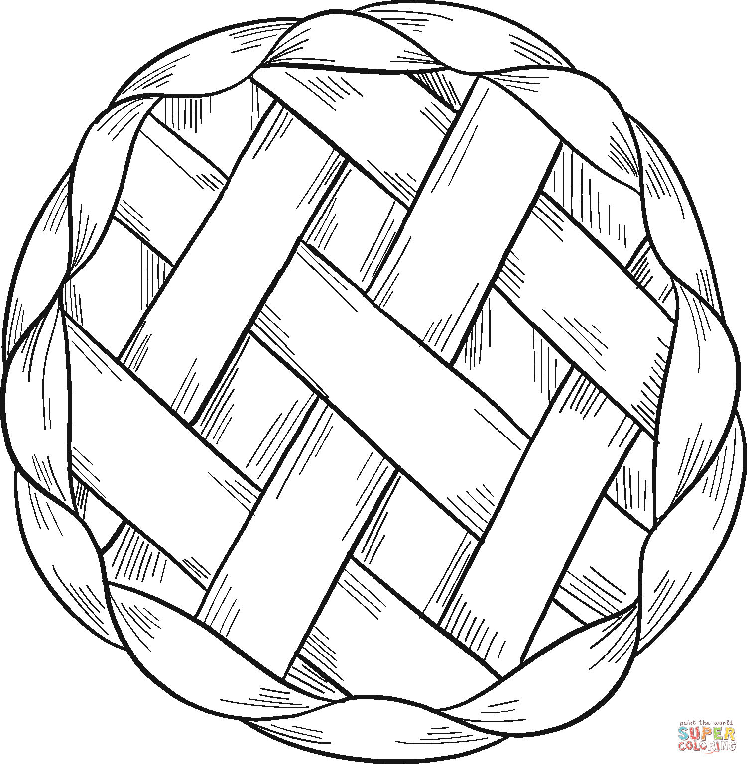 Pie coloring page free printable coloring pages