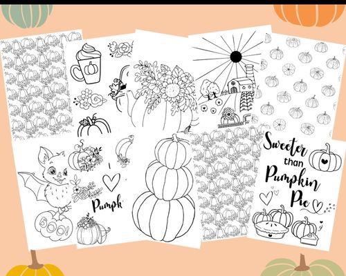 Cute pumpkin coloring pages for kids