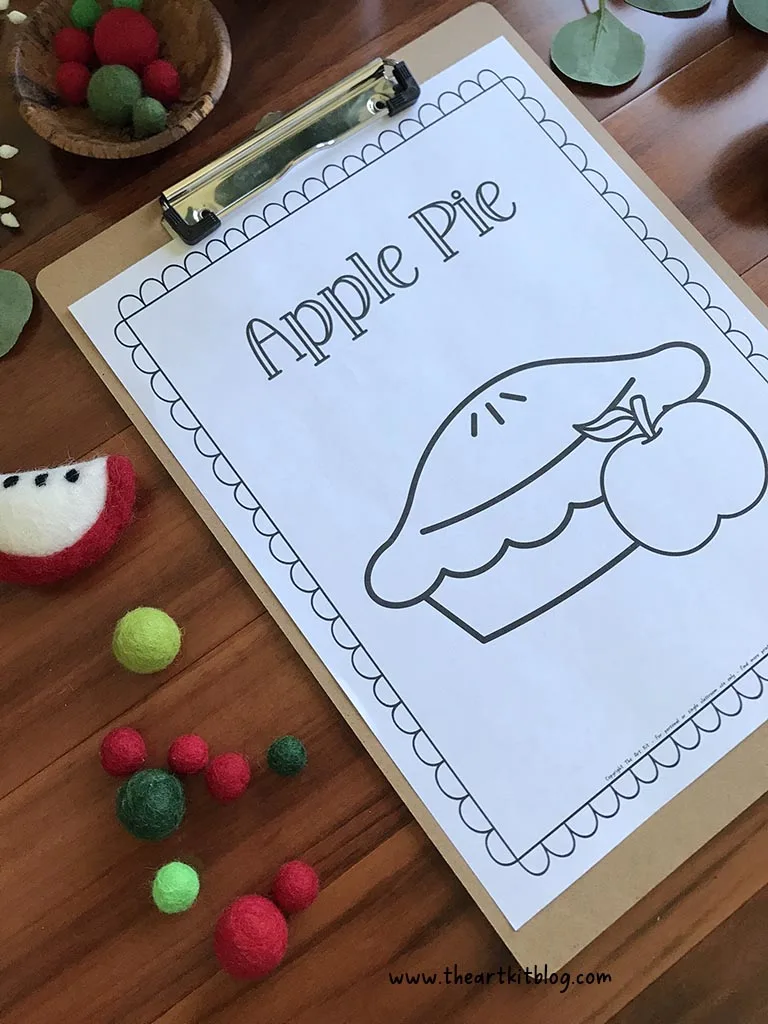 Apple pie coloring page free printable â the art kit