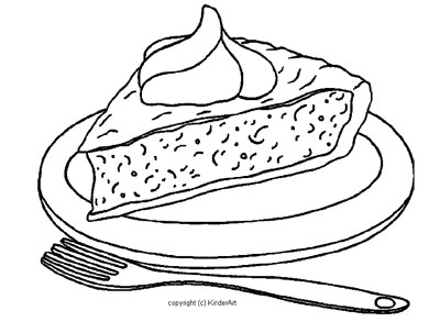 Pumpkin pie coloring page â