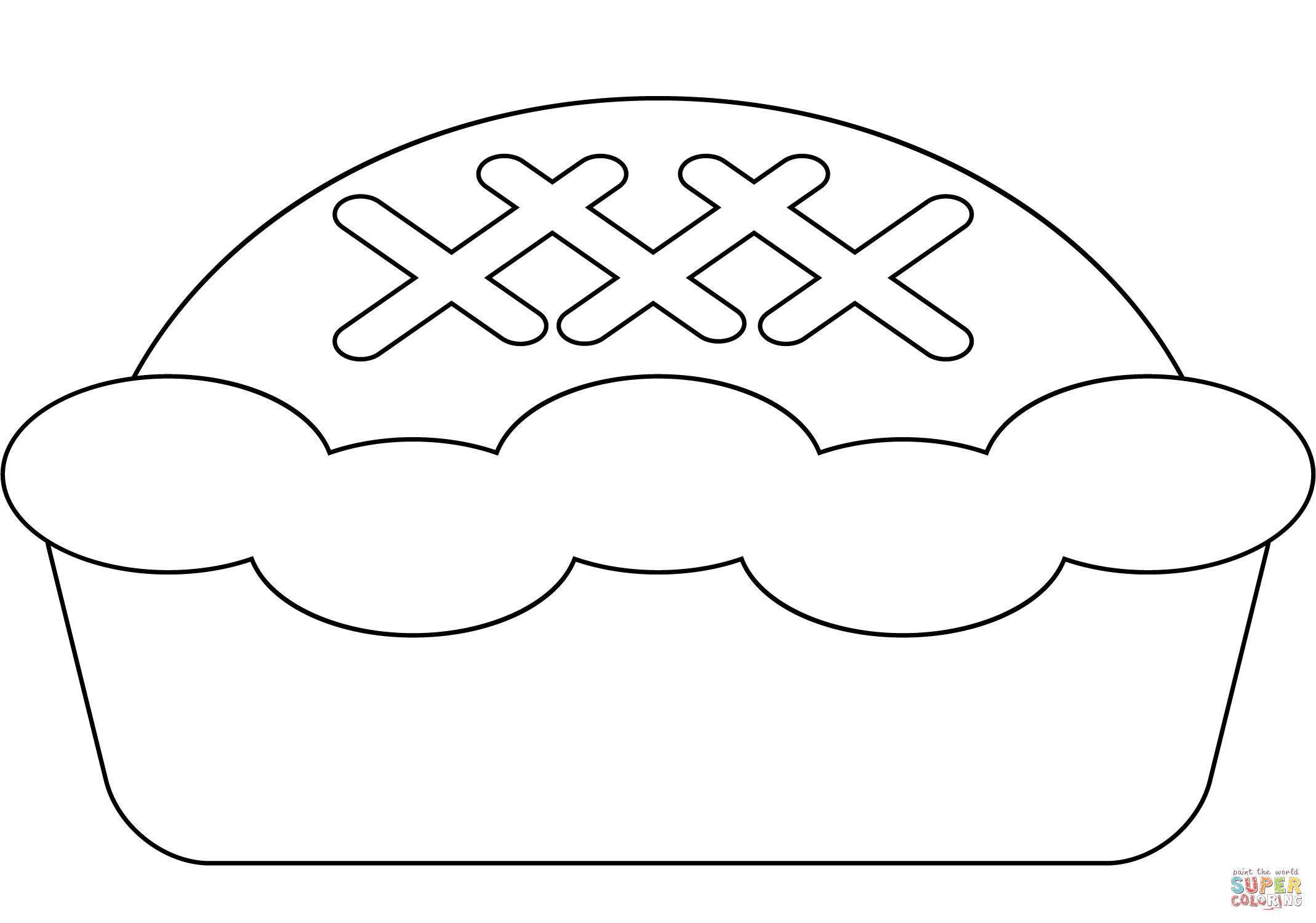 Pie coloring page free printable coloring pages