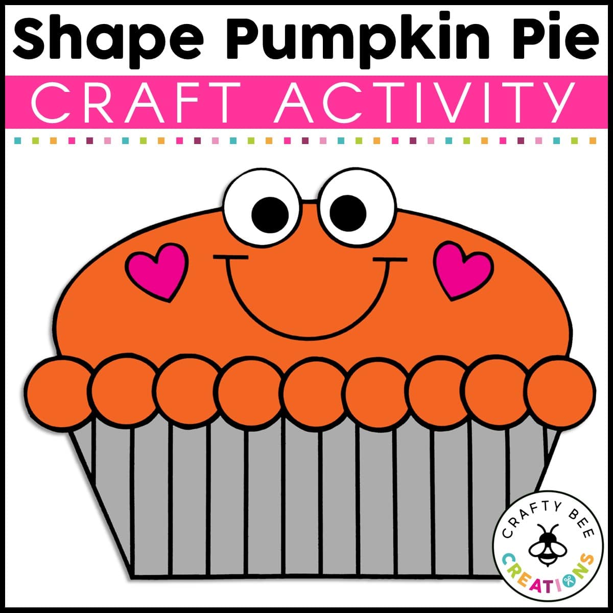 Shape pumpkin pie craft activity