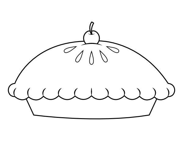 Printable pie coloring page