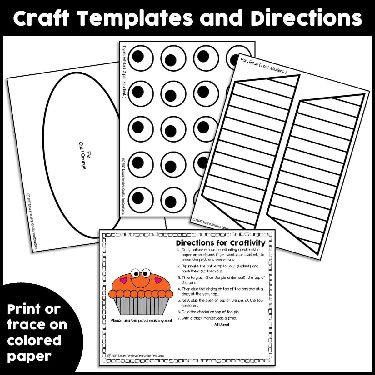 Shape pumpkin pie craft activity