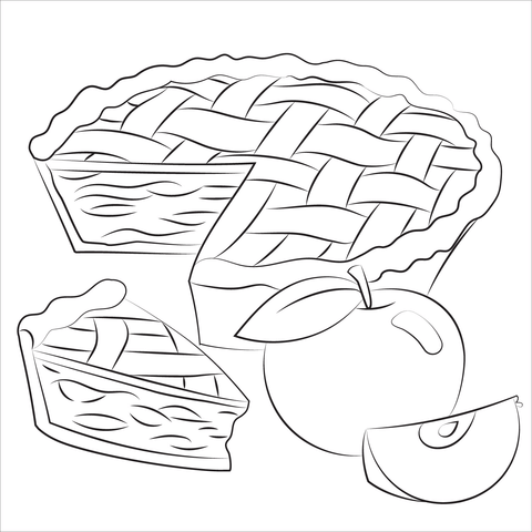 Apple pie coloring page free printable coloring pages