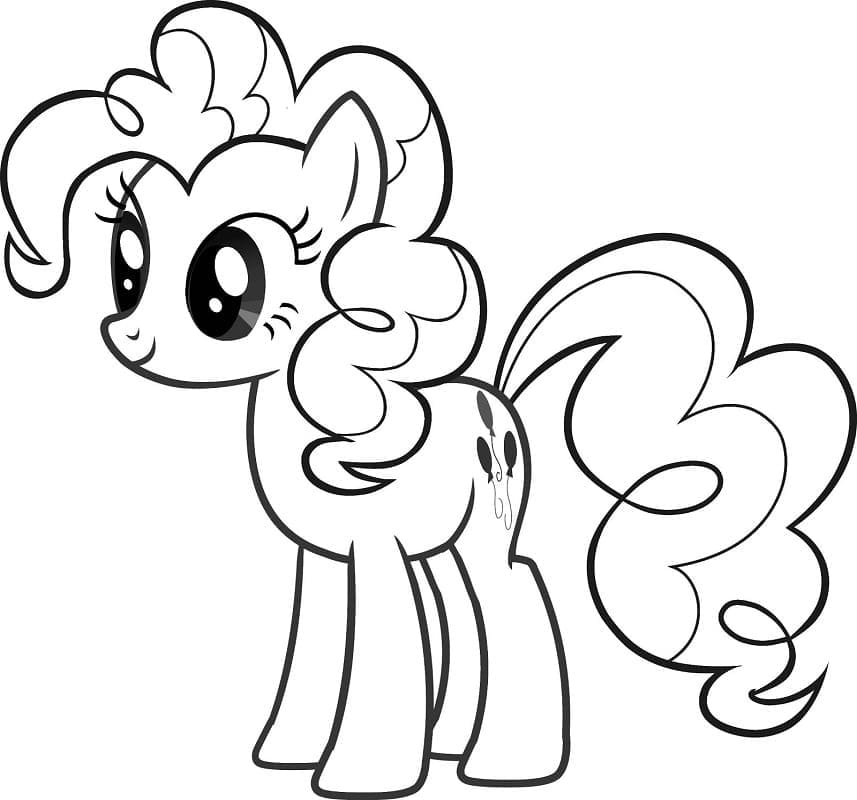 Cute pinkie pie coloring page