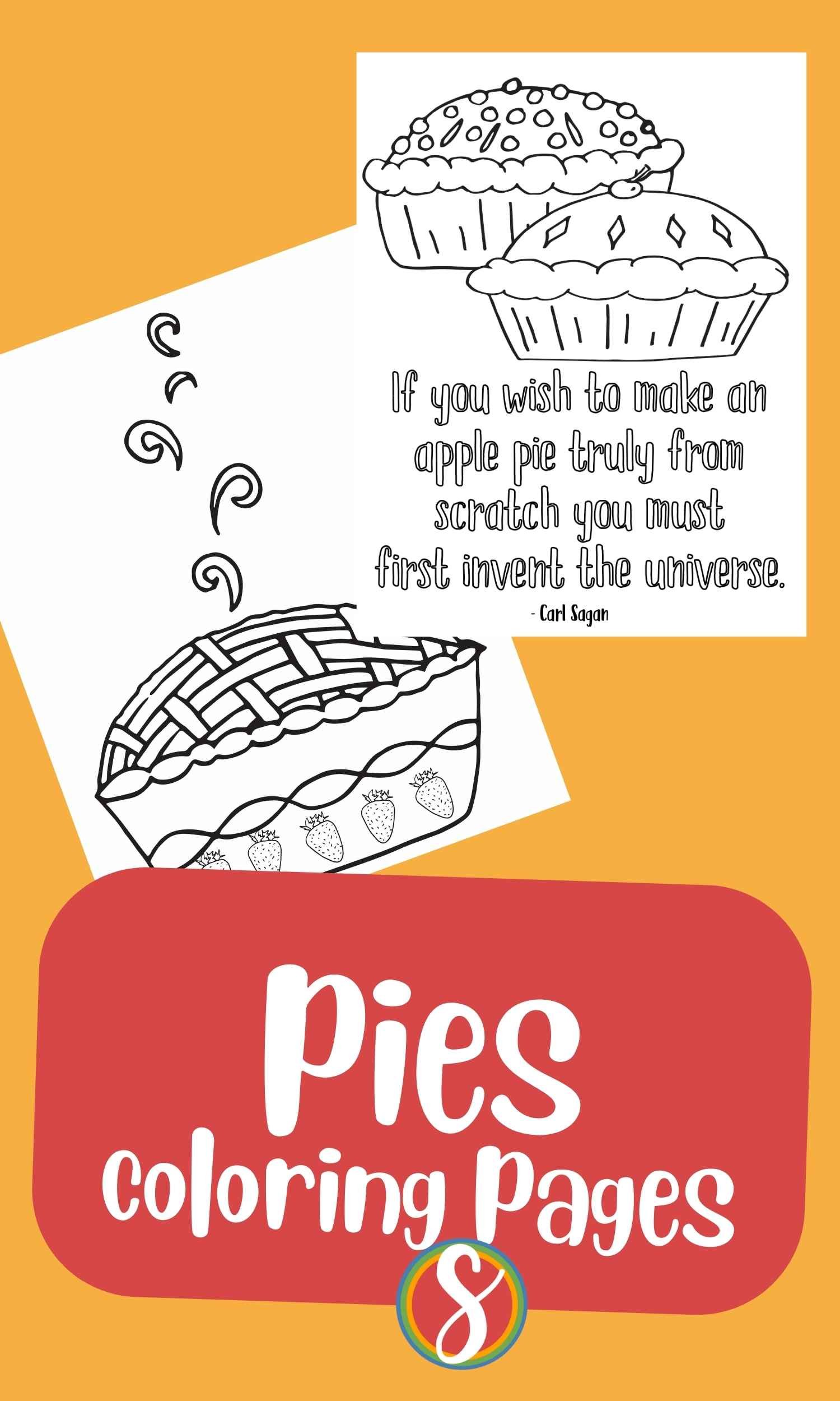 Free pie coloring page â stevie doodles