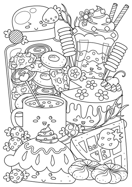 Adult coloring food pie images stock photos d objects vectors