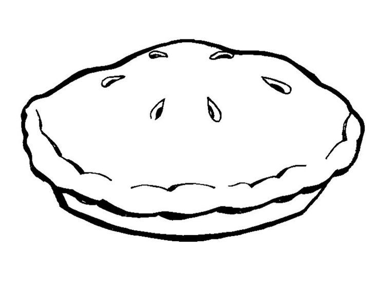 Easy pie coloring page coloring pages pie drawing coloring for kids