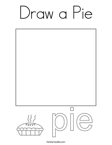 Draw a pie coloring page