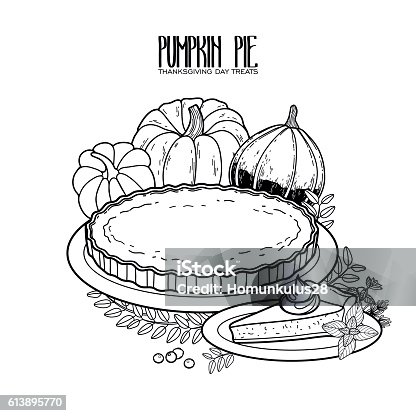 Pie coloring page stock illustrations royalty