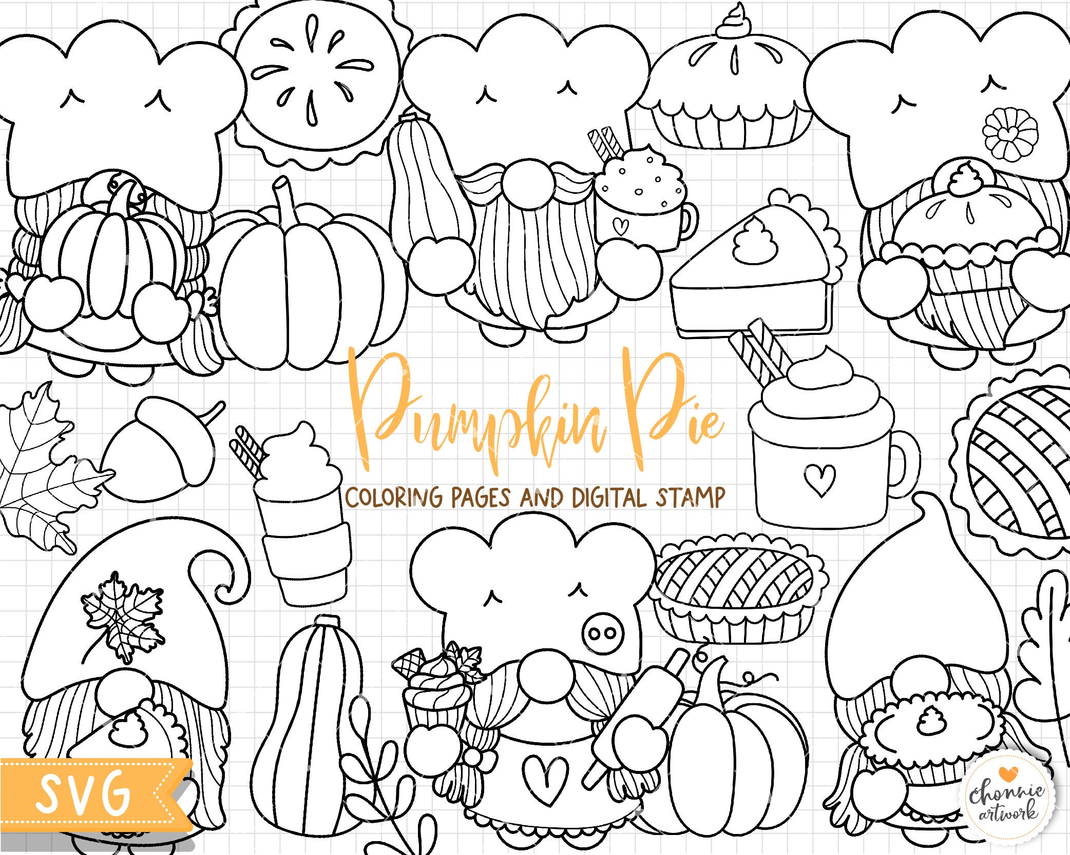 Pie coloring pages