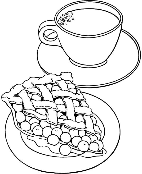 Pie coloring pages