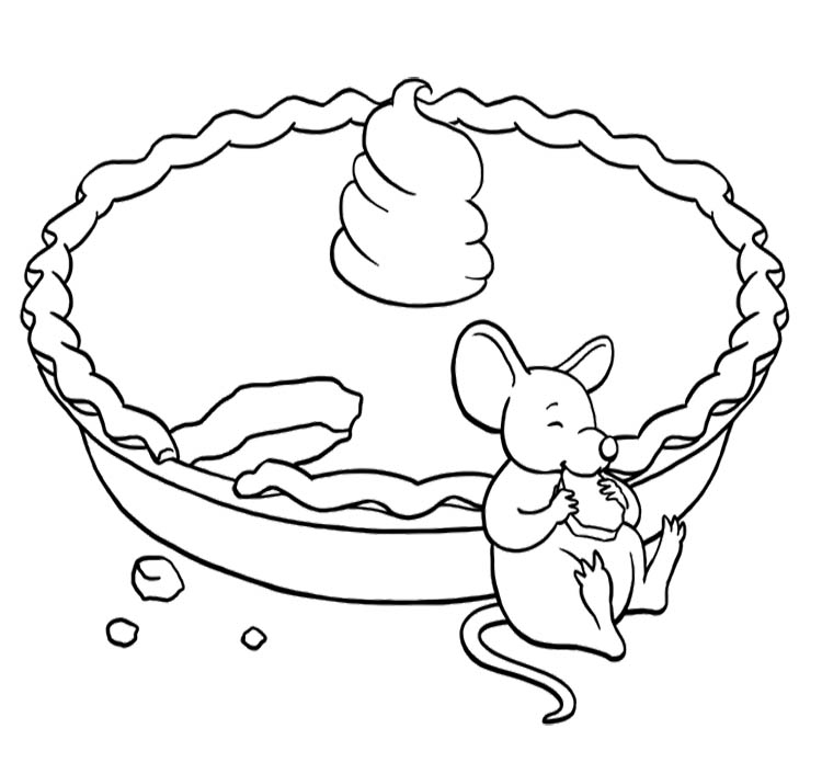 Pie coloring pages