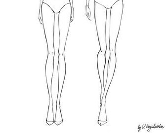 Premium coloring page women body face legs proportions set of fashion girl illustrations adult coloring pages printable digital art