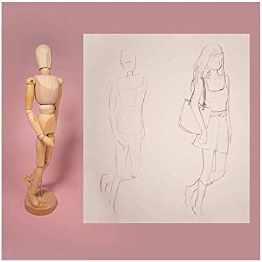 Maniquã de madera de pulgadas para artistas articulaciones flexibles para el cuerpo figura humana juguetes de marionetas maniquã de madera soporte de adorno para el hogar oficina escritorio decoraciãn bocetos