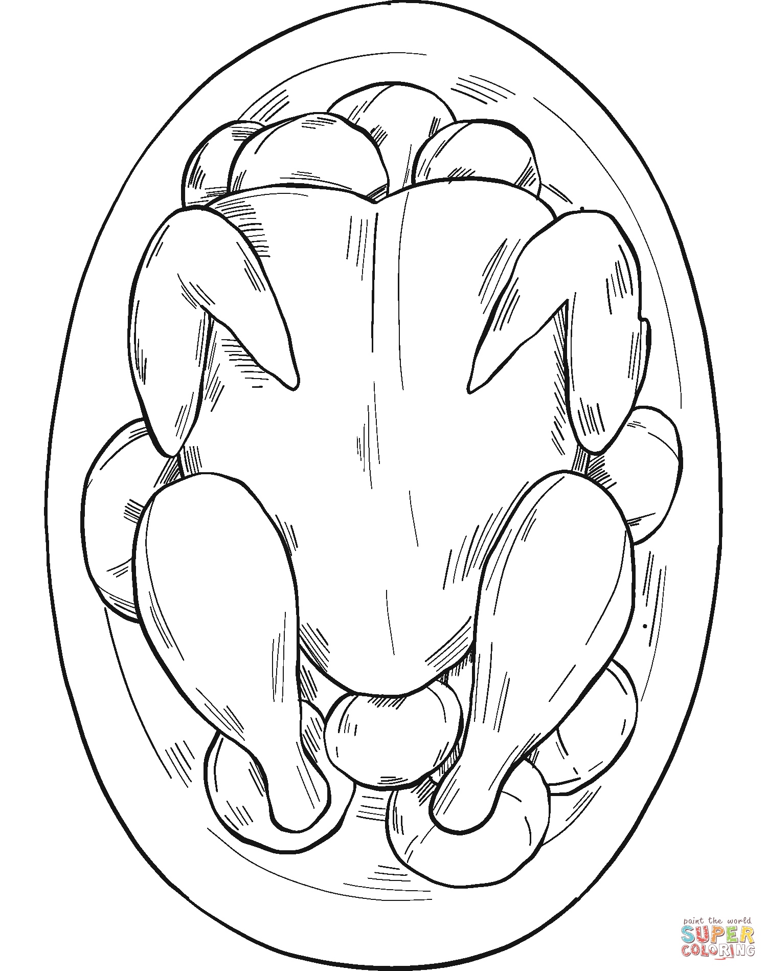 Dibujo de pollo asado para colorear dibujos para colorear imprimir gratis