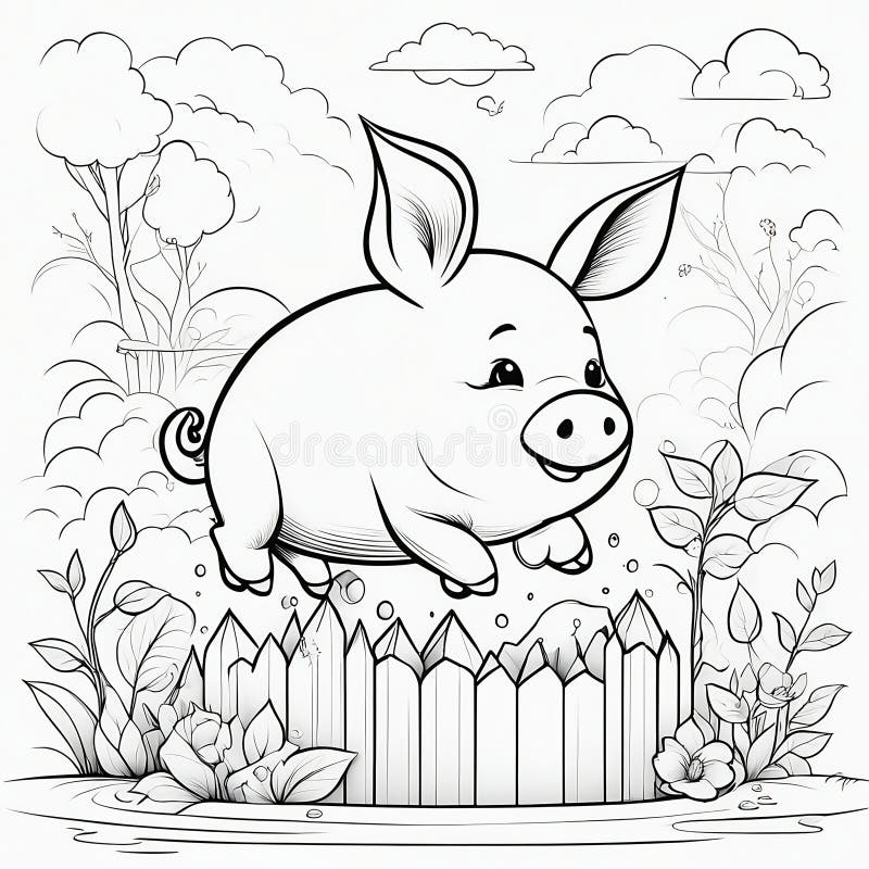 Paradise pig stock illustrations â paradise pig stock illustrations vectors clipart