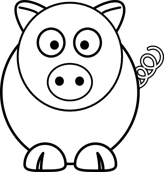 Cute pig loring page for kids