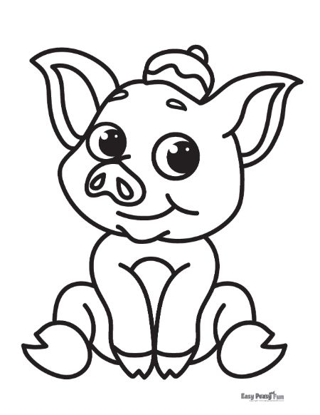 Printable pig coloring pages