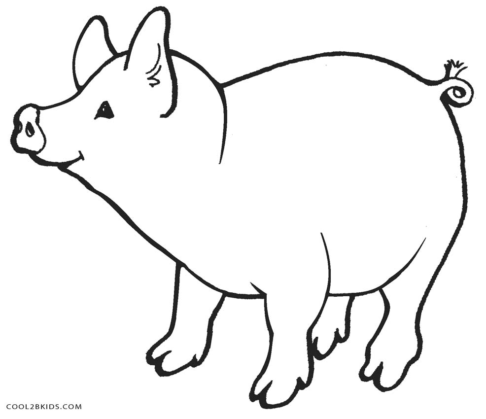 Pig coloring pages printable for free download