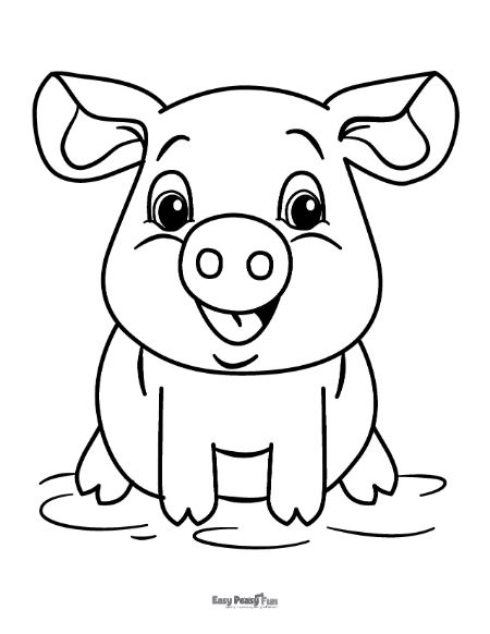 Printable pig coloring pages