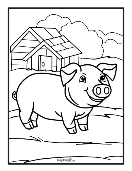 Printable pig coloring pages