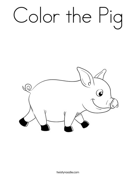 Color the pig coloring page