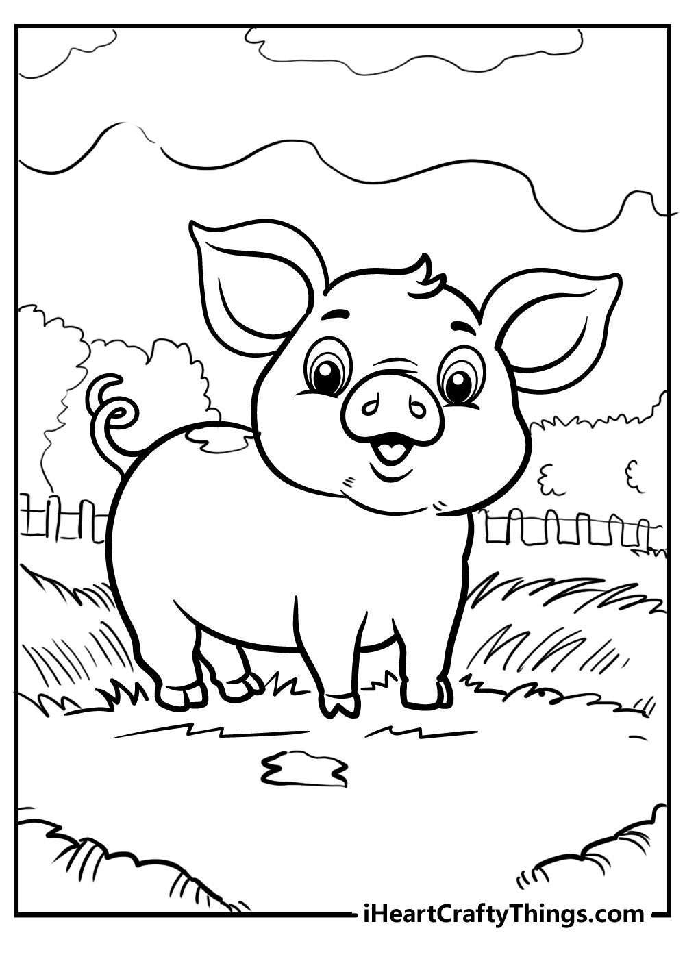 Pig coloring pages free printables