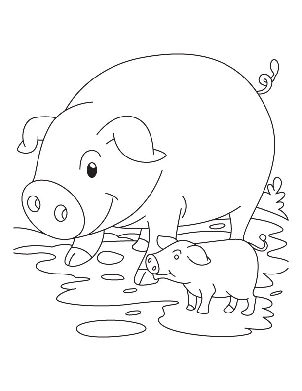 Pig and piglet coloring page download free pig and piglet coloring page for kids best coloring pages